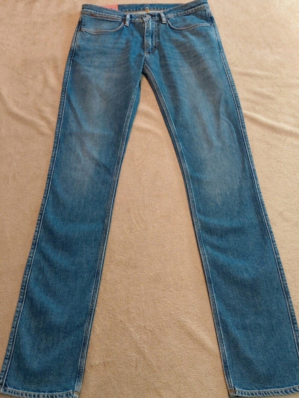 Classic Women's Blue Denim Jeans - Straight Cut Made In Italy